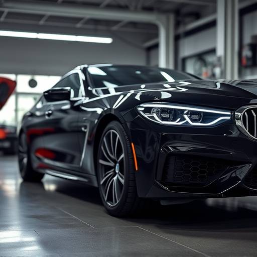 A meticulously maintained luxury sedan receiving detailing and care at AutoPro Mechanics.