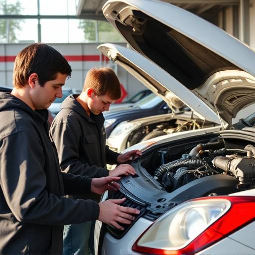 AutoPro Mechanics donating time and resources to a local school's automotive program in Seattle.